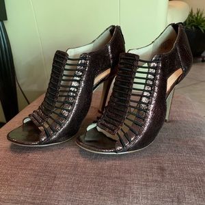 Gorgeous leather cage heels